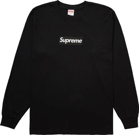 supreme metallic box logo ls tee|Supreme Metallic Box Logo L/S Tee Black .